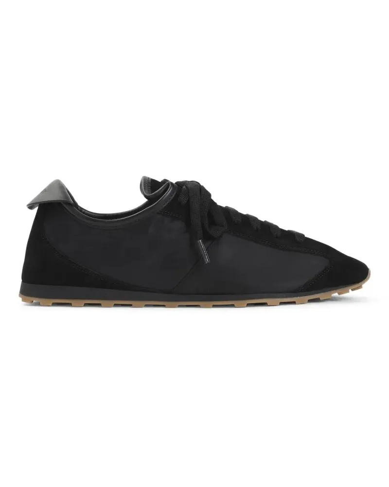 Jacquemus Low-Top Sneaker Low-Profile Suede And Nylon Sneakers schwarz Schwarz