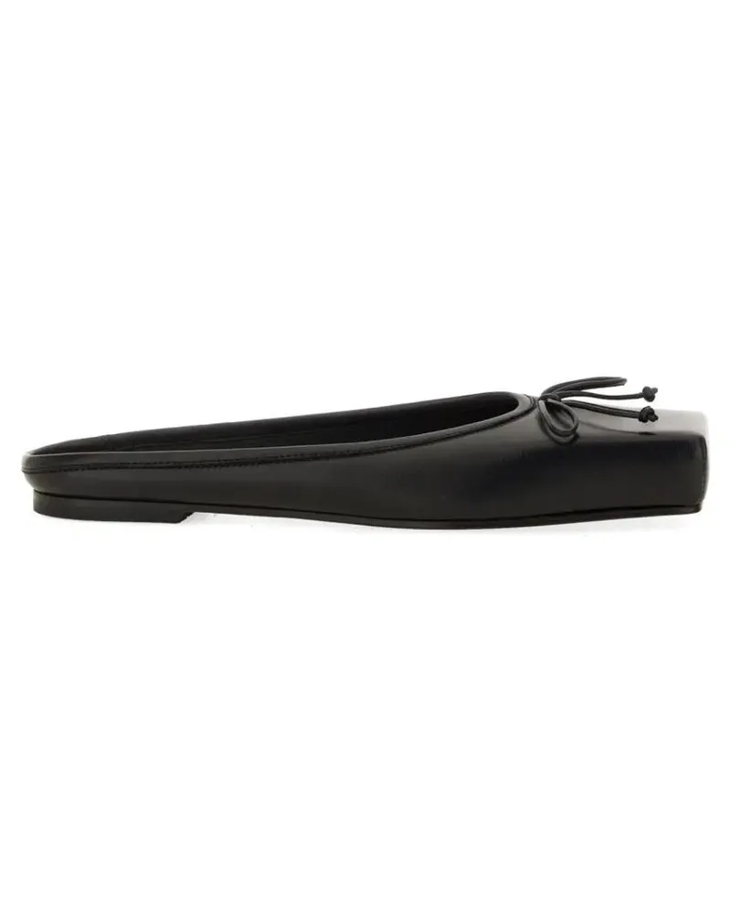 Jacquemus Black Lambskin Mules With Bow Detail schwarz Schwarz