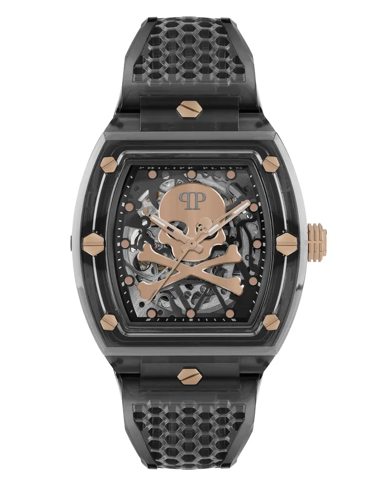 Philipp Plein Uhren Analoge Quarzuhr The $Keleton Crystal black Schwarz