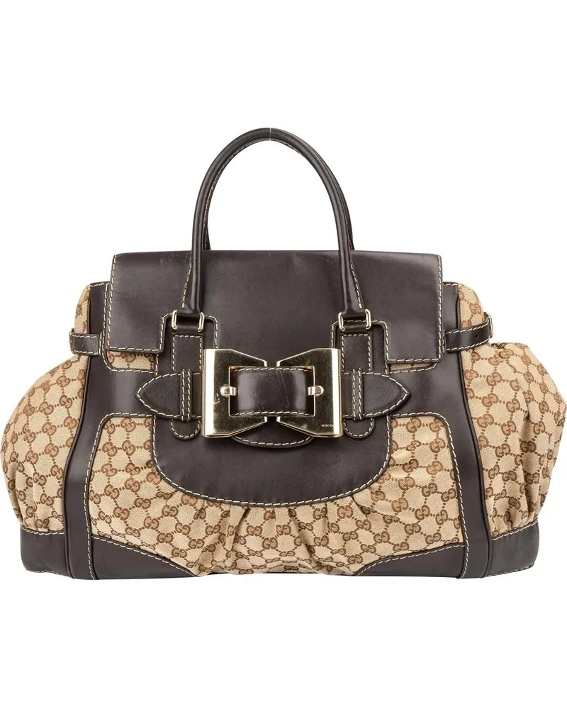 Gucci Crossbody Bags  GG Monogram Big Ribbon Handbag braun Braun