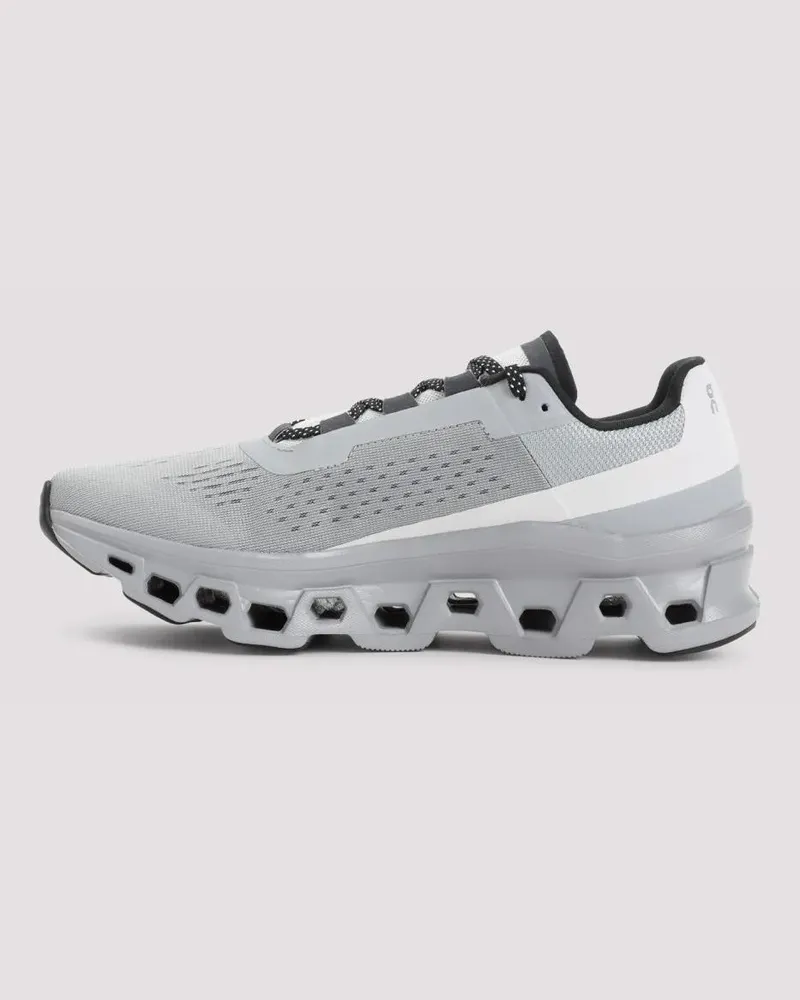 ON Low-Top Sneaker Alloy Silver Textile Cloudmster Sneakers grau Grau