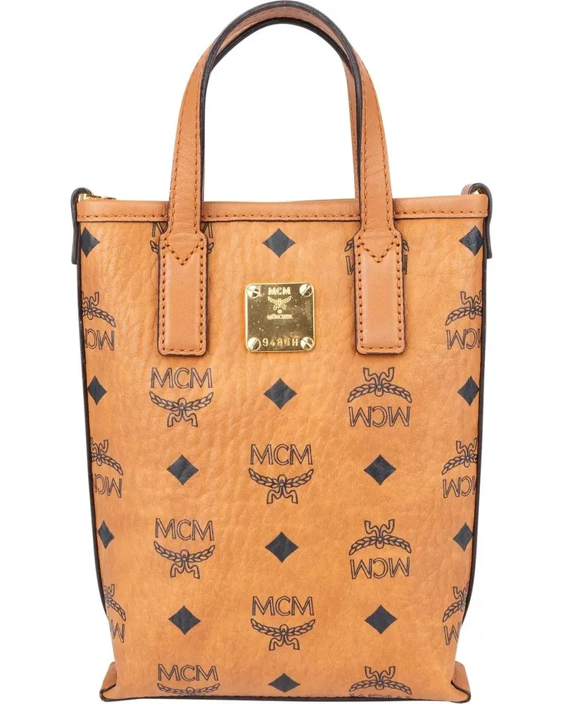MCM Crossbody Bags  Visetos Monogram Aren Mini Handbag braun Braun