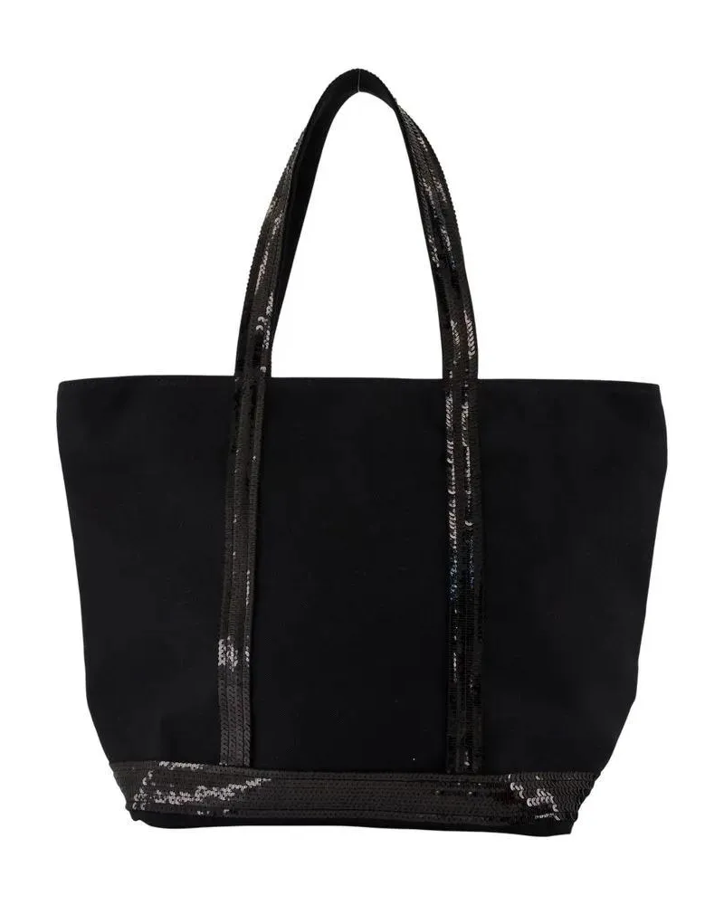Vanessa Bruno Shopper & Totes M Zippe Shopper Bag - Cotton - Black schwarz Schwarz