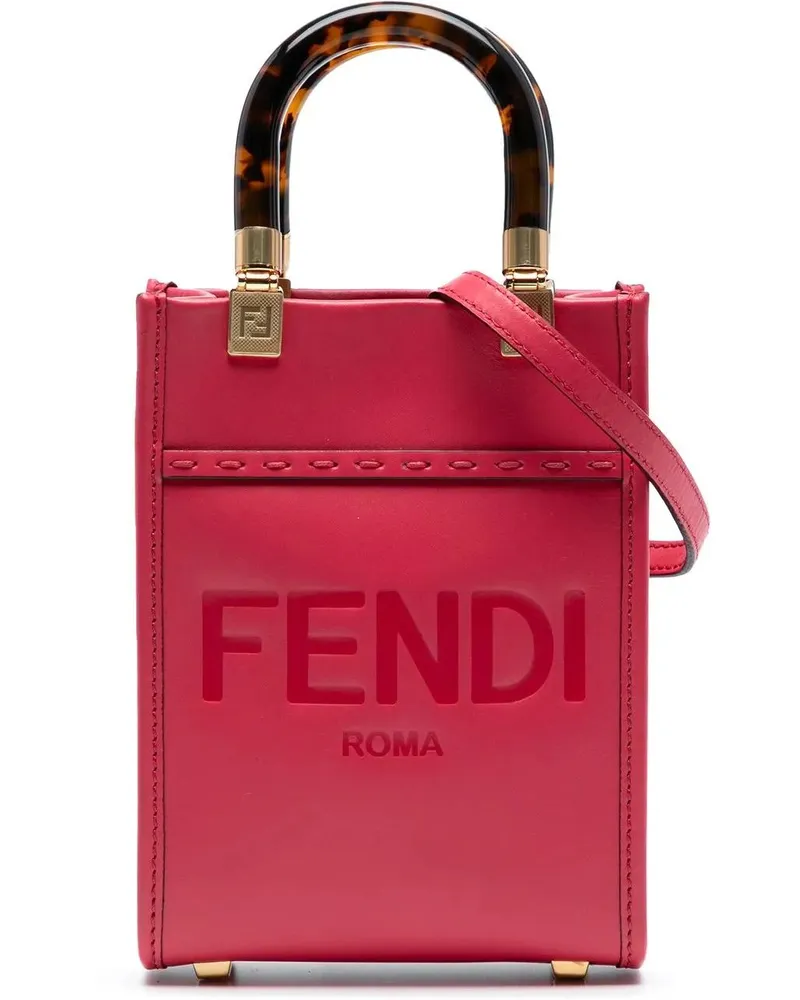 Fendi Hobo Bags Mini Sunshine Shopper Tote rosa Gold