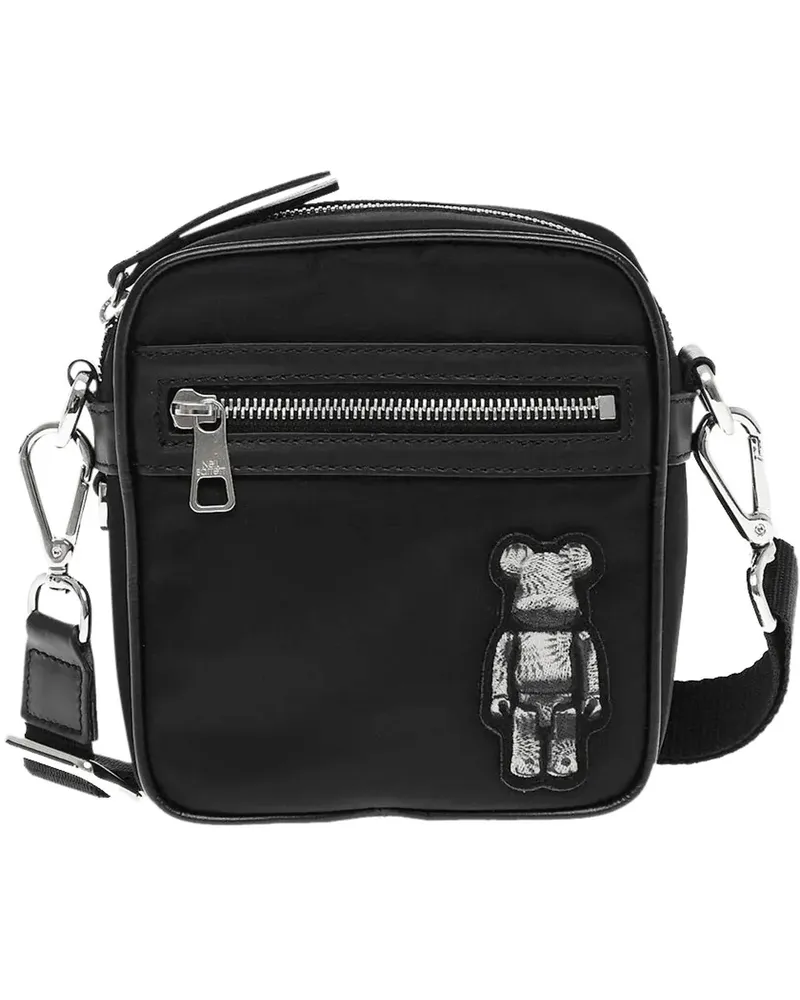 Neil Barrett Hobo Bags Bearbrick Logo Nylon Twill Crossboby Bag schwarz Schwarz