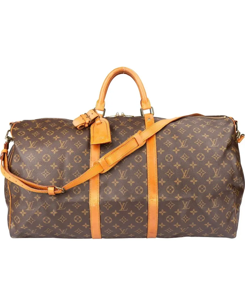 Louis Vuitton Crossbody Bags  Canvas Monogram Keepall 60 Bandoulie braun Braun