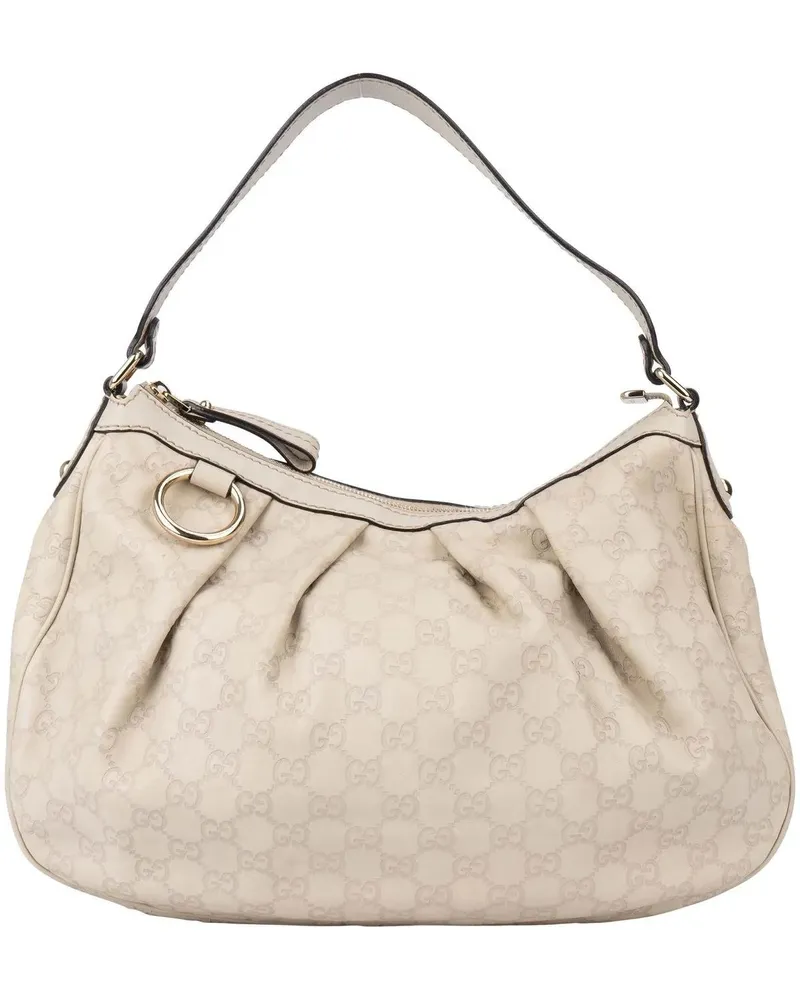 Gucci Crossbody Bags  GG Leather Monogram Sukey Hobo Shoulder Bag weiß Weiß
