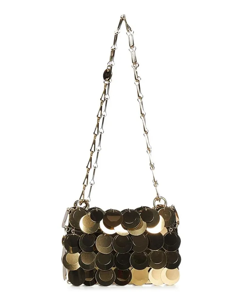 Paco Rabanne Hobo Bags Golden Shoulder Bag With Shimmering Metal Discs goldfarben Gold