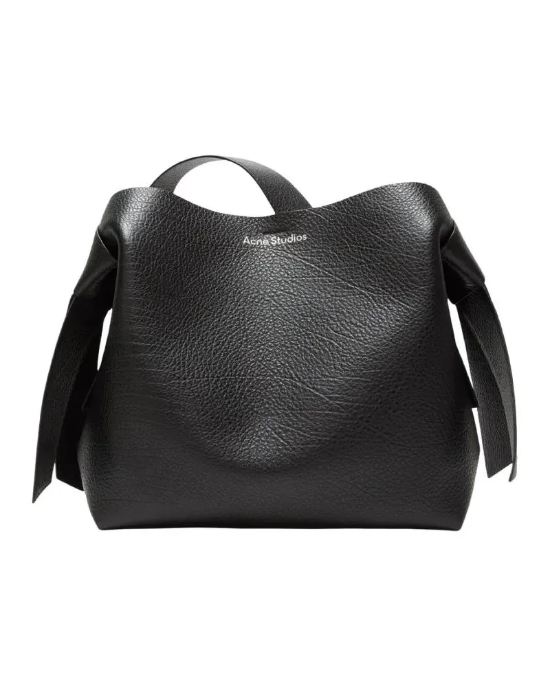 Acne Studios Shopper & Totes Sculptural Black Grainy Leather Musubi Tote schwarz Schwarz