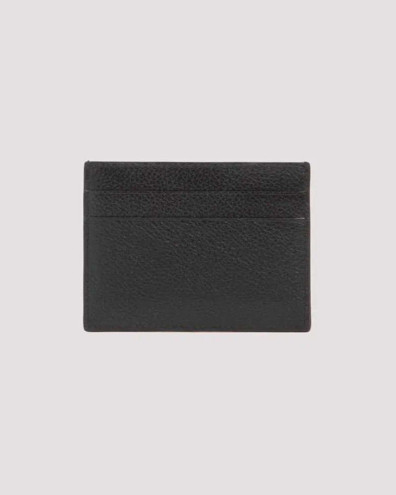Balenciaga Portemonnaies Black Leather Card Holder schwarz Schwarz