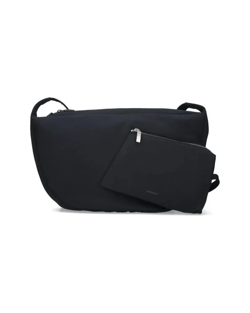 Adererror Hobo Bags Structured Black Bag With Clean Lines schwarz Schwarz