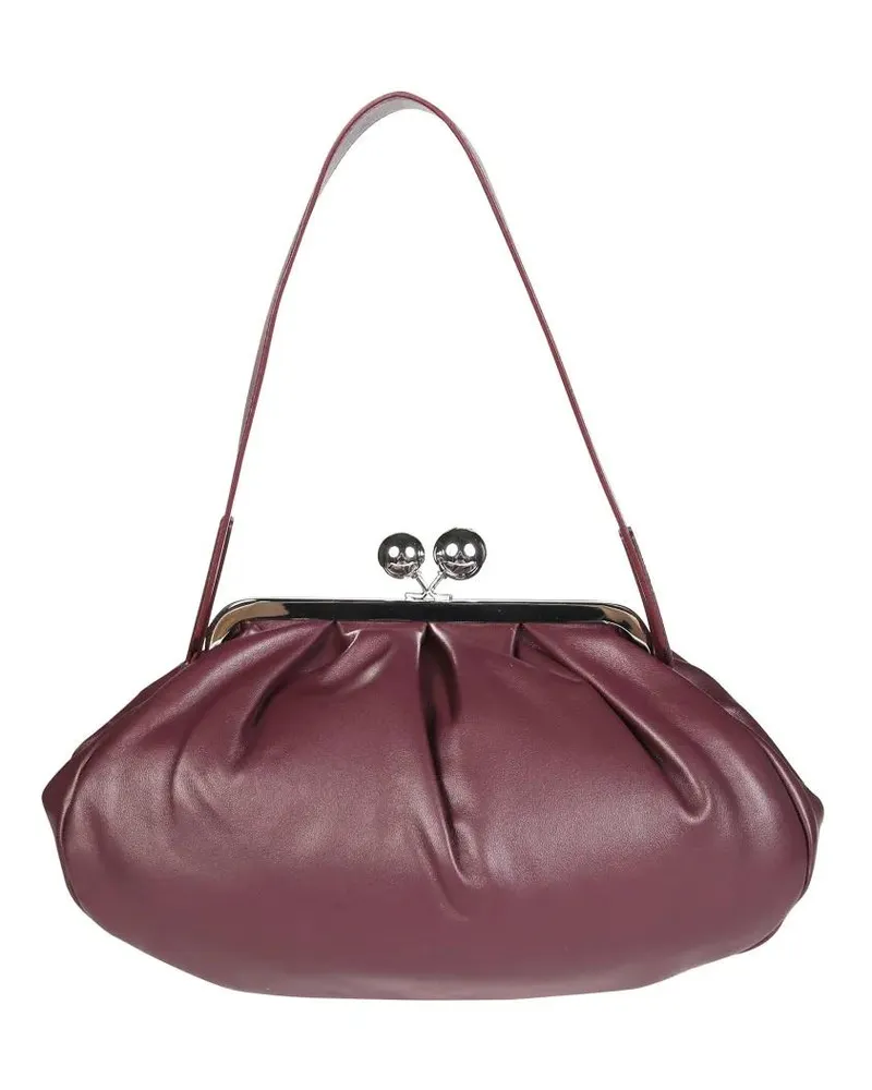 Max Mara Hobo Bags Cubic Gathered Leather Handbag rot Rot