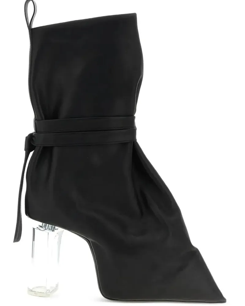 Rick Owens Hohe Schuhe Tied Taco Kiss Black/clear schwarz Schwarz