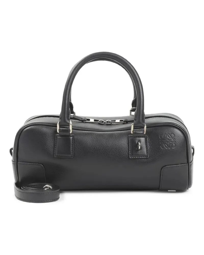 Loewe Hobo Bags Elongated Rectangular Shoulder Bag With Silver Har schwarz Schwarz