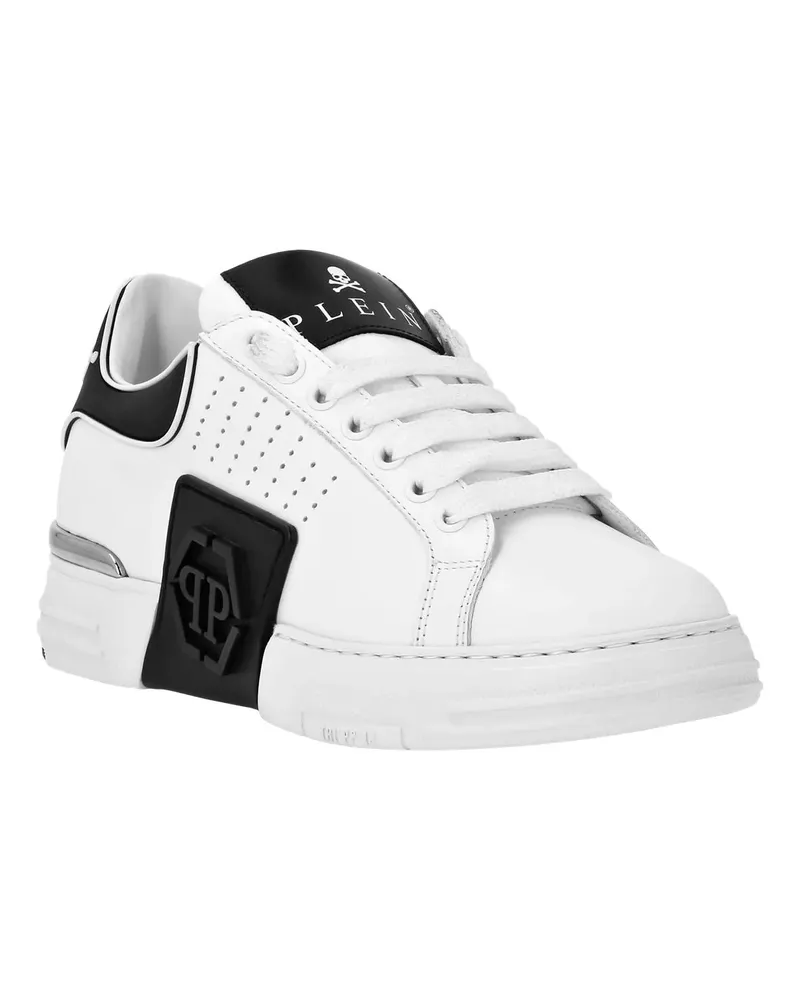 Philipp Plein Low-Top Sneaker Lo-Top Turnschuhe Hexagon weiß Weiß
