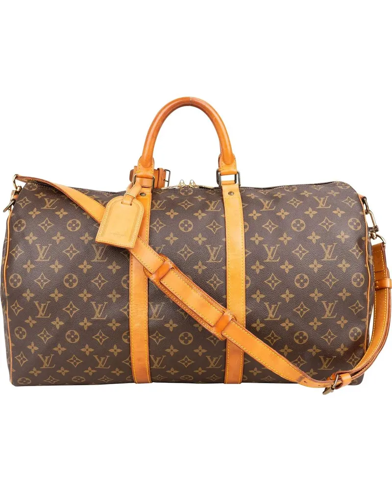 Louis Vuitton Crossbody Bags  Canvas Monogram Keepall 50 Bandoulie braun Braun