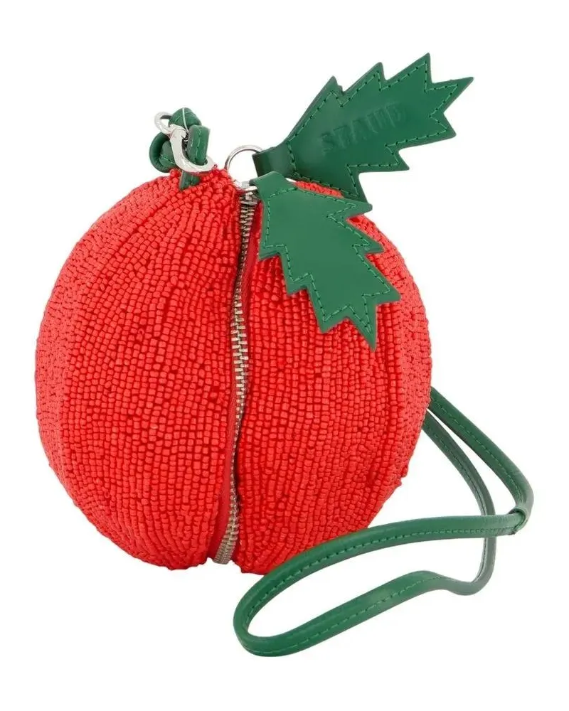 STAUD Hobo Bags Campari Beaded Bag - Synthetic - Red rot Rot