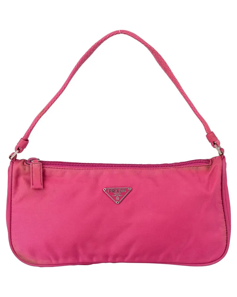 Prada Crossbody Bags  Pink Nylon Triangle Handbag rosa Gold