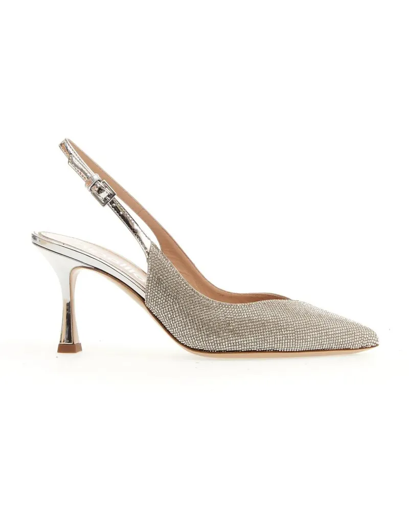 NINALILOU Hohe Schuhe 75Mm Heel  Silver Slingback And Rhinestones silberfarben 