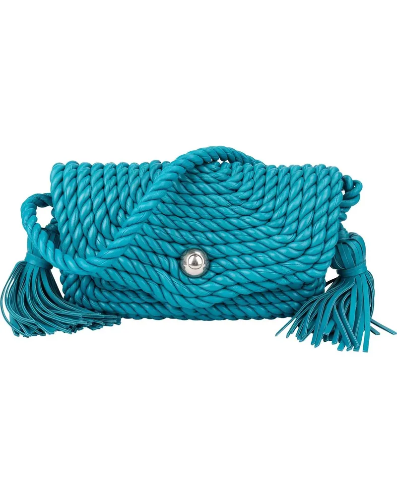Bottega Veneta Crossbody Bags  Braided Blue Leather Torchon Crossb blau Blau
