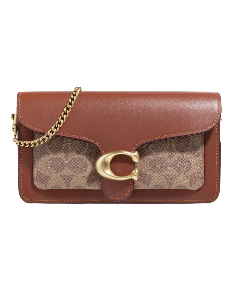 Coach Clutches Coated Canvas Signature Tabby Chain Clutch braun Braun