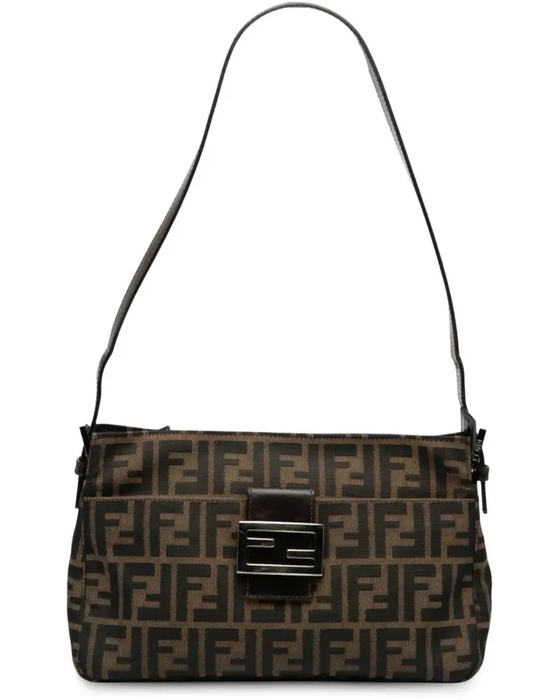 Fendi Hobo Bags Zucca Canvas Shoulder Bag braun Braun