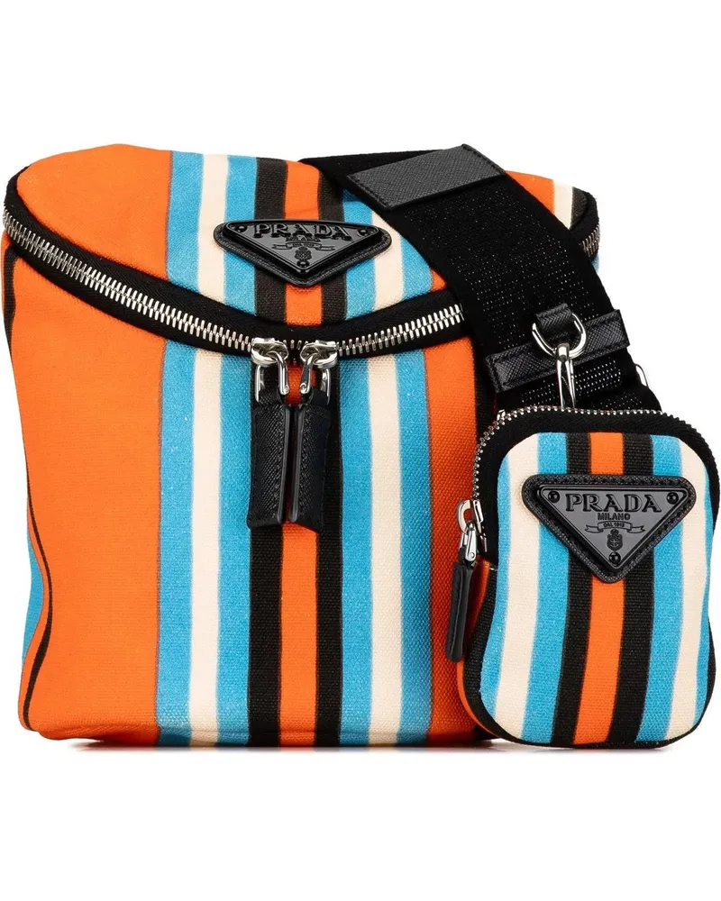 Prada Hobo Bags 2013-2023 Canapa Baiadera Crossbody Bag orange Orange