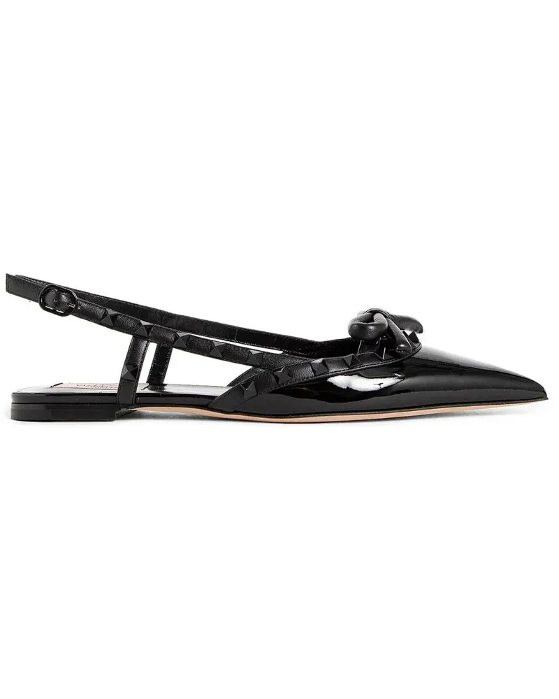Valentino Garavani Loafer Rockstud Bow T.05 Ballerina schwarz Schwarz