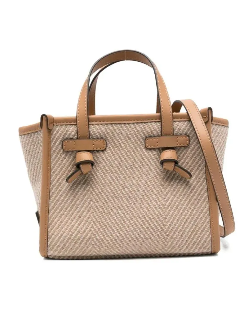 Gianni Chiarini Shopper & Totes Structured Chevron Woven Shopper Bag beige Beige