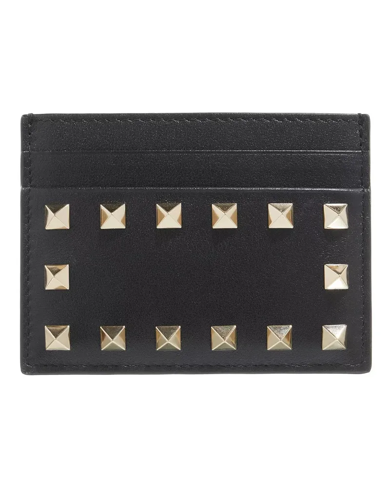 Valentino Garavani Portemonnaie Rockstud Card Case Leather Schwarz