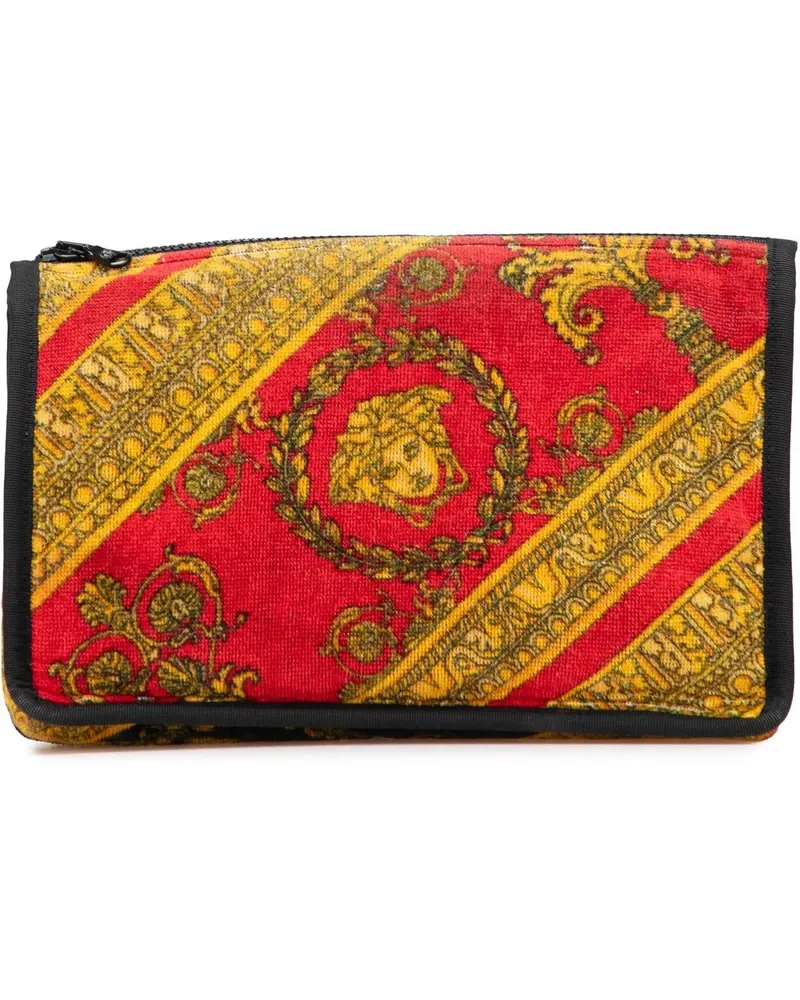 Versace Clutches Terry Medusa Baroque Print Clutch rot Rot