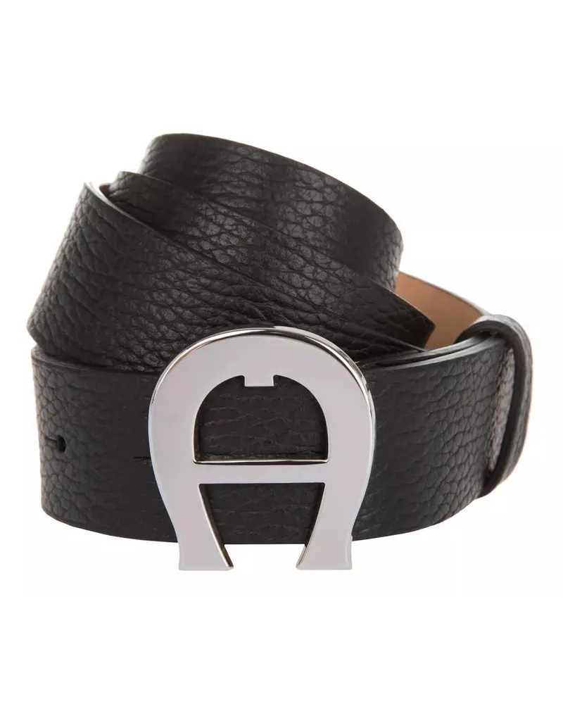 Aigner Gürtel Logo schwarz Schwarz