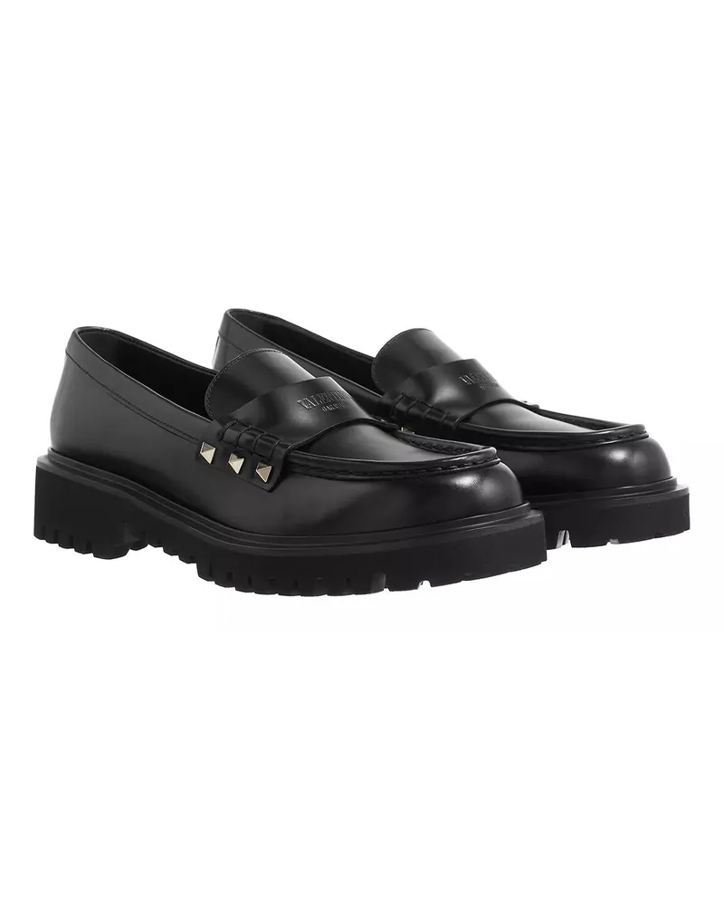 Valentino Garavani Loafer Rockstud Mocassins schwarz Schwarz