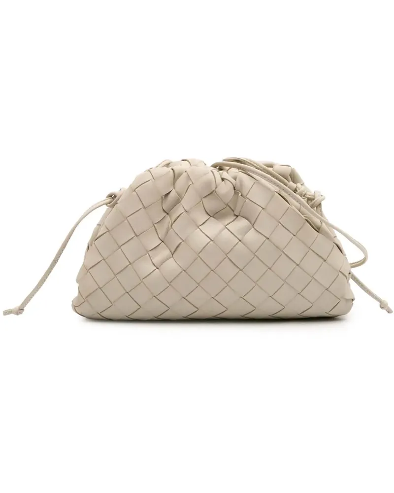 Bottega Veneta Hobo Bags Nappa Intrecciato The Mini Pouch Crossbody weiß Weiß