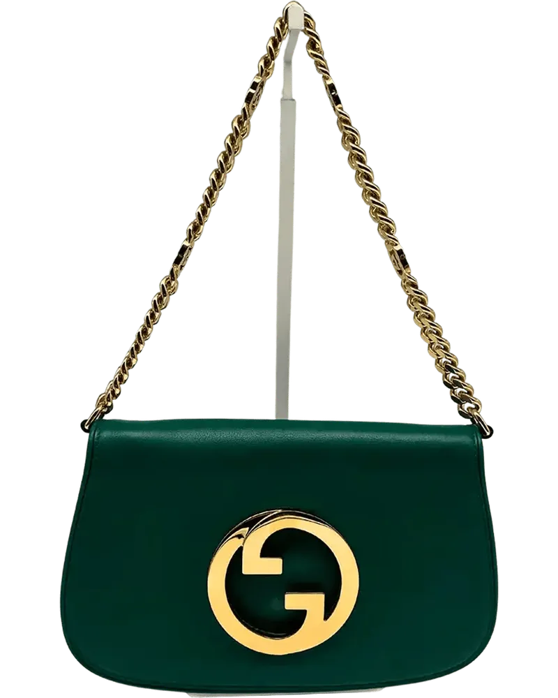 Gucci Crossbody Bags  Blondie small green leather interlocking G h grün Grün