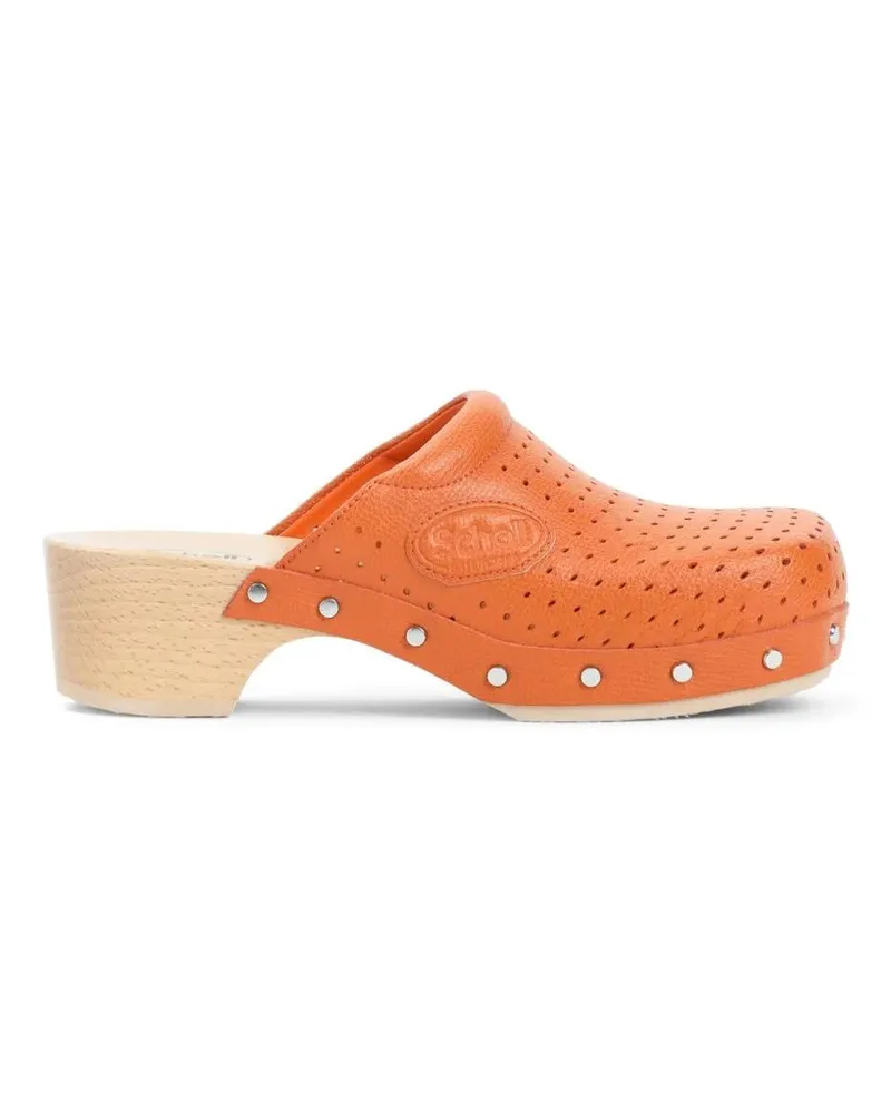 Balenciaga Slipper & Pantoletten Perforated Calf Leather Slippers orange Orange