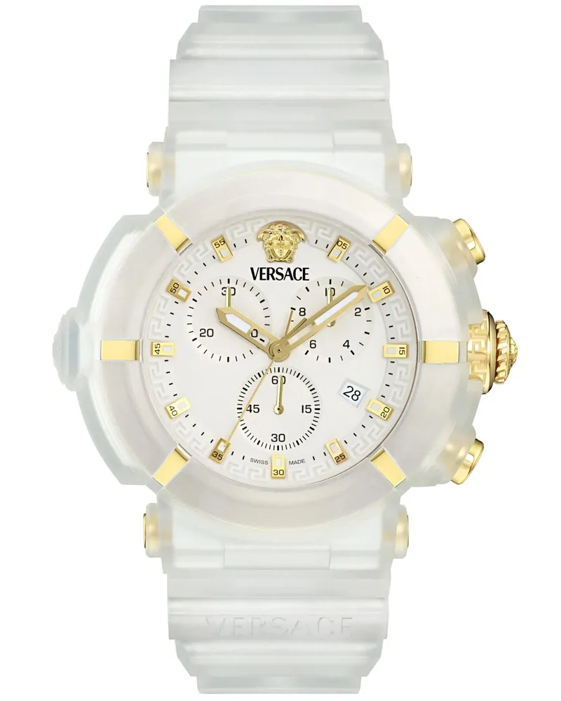 Versace Uhren Quarz-Chronographenuhr  Real Active Chrono white Weiß