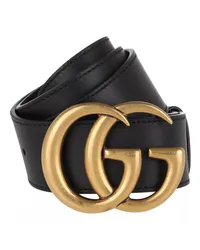 Gucci Gürtel Double G Belt Leather Schwarz