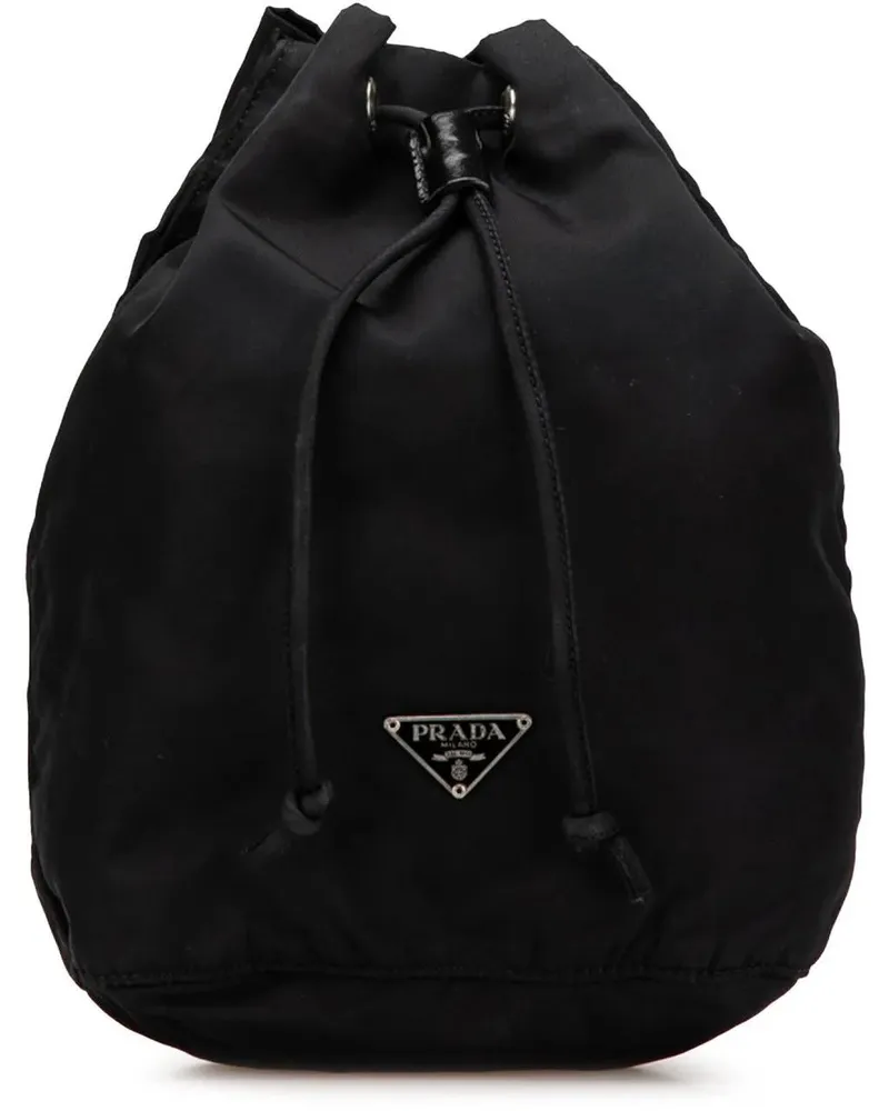 Prada Kosmetiktaschen Tessuto Drawstring Pouch schwarz Schwarz
