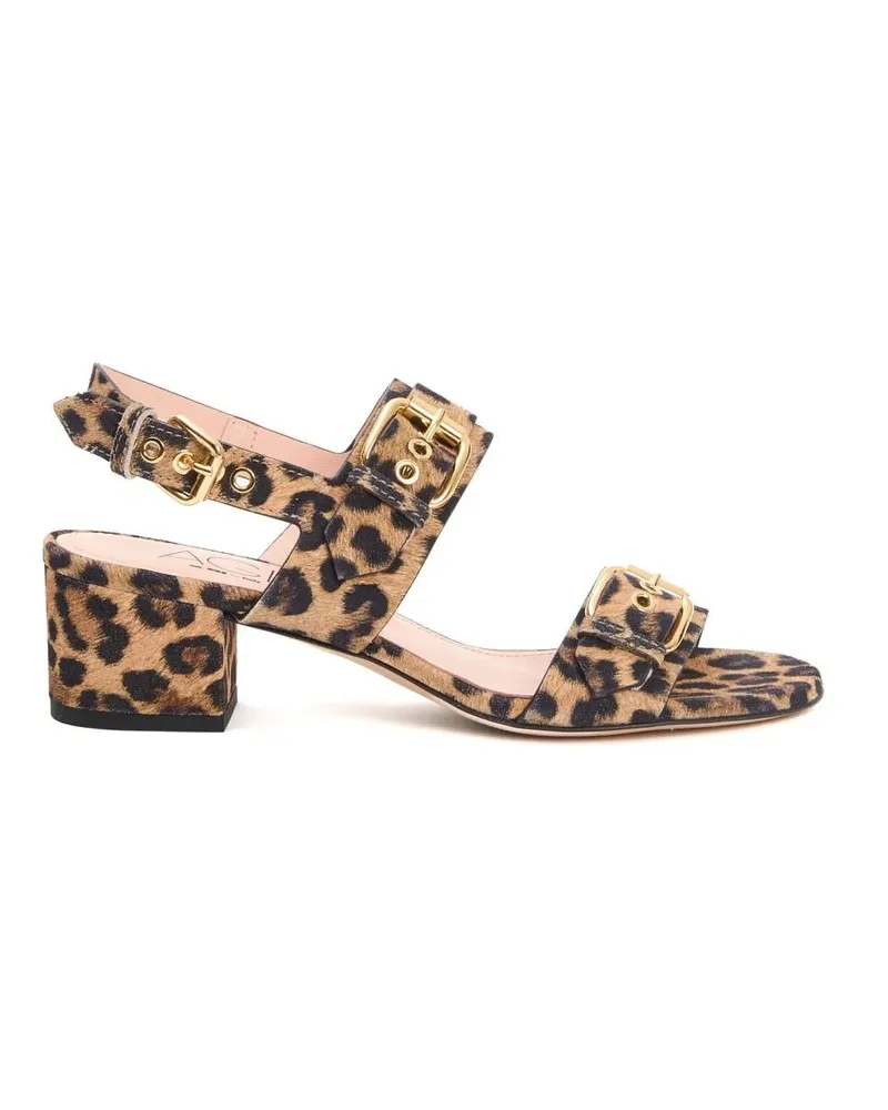 Attilio Giusti Leombruni Sandalen 45Mm Leopard Heel Sandal braun Braun