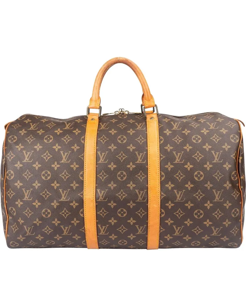 Louis Vuitton Crossbody Bags  Canvas Monogram Keepall 50 braun Braun