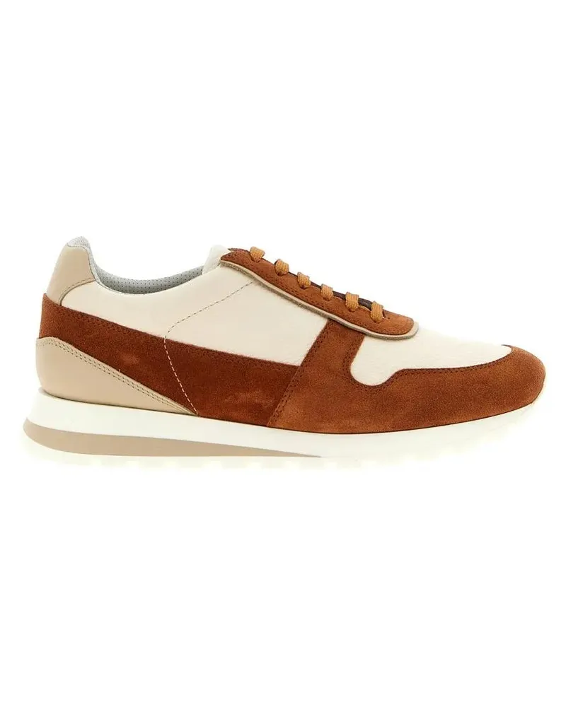 Brunello Cucinelli Low-Top Sneaker Leather Suede Sneakers bunt Bunt