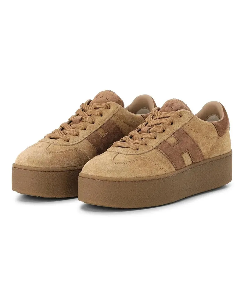 Hogan Low-Top Sneaker Sneaker aus Veloursleder braun Braun