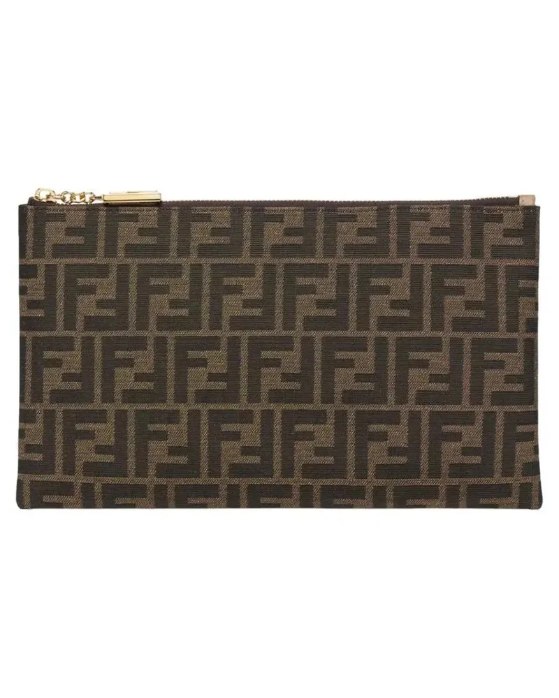 Fendi Clutches Flat Pouch Medium Baguette braun Braun