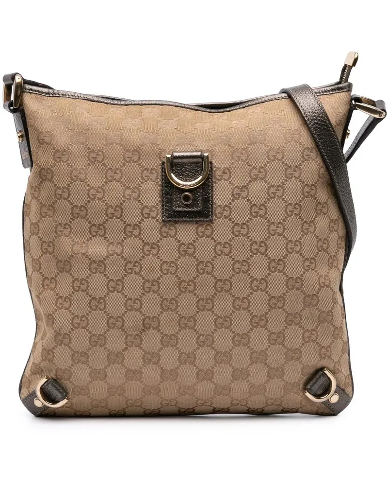 Gucci Hobo Bags GG Canvas Abbey D Ring Crossbody braun Braun