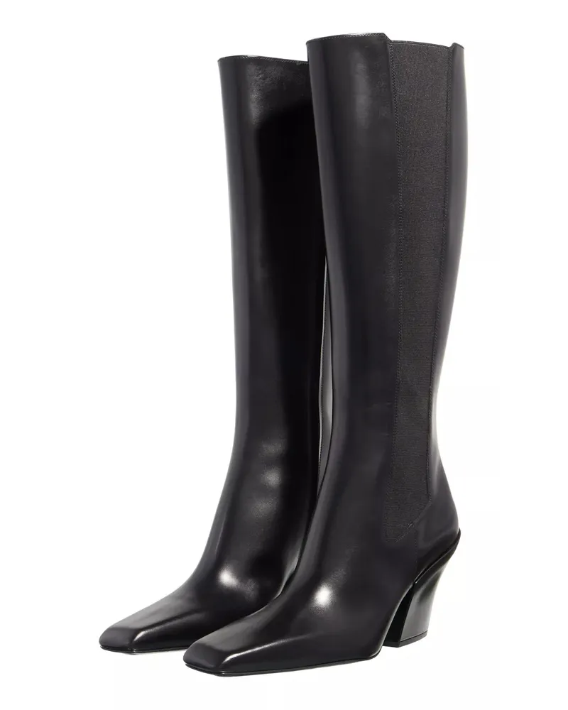 Prada Stiefel & Boots Leather Boots schwarz Schwarz