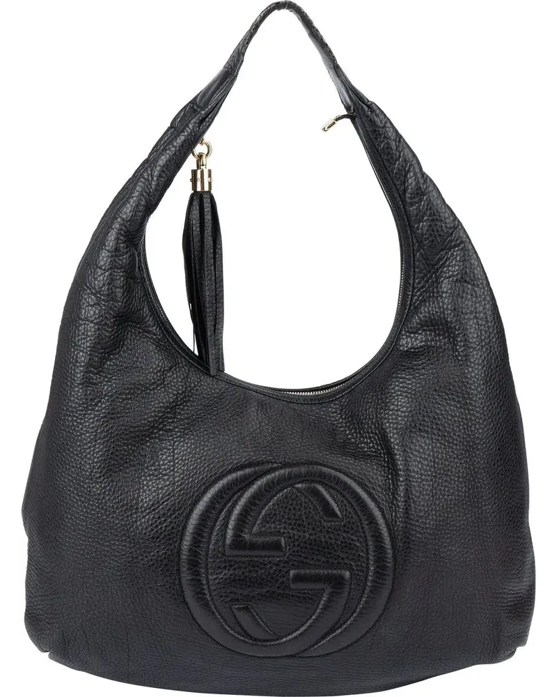 Gucci Crossbody Bags  Leather GG Big Soho Hobo Bag schwarz Schwarz