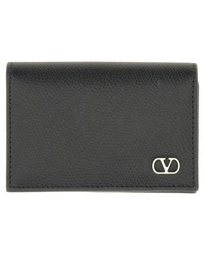 Valentino Garavani Portemonnaies "Vlogo Signature" Wallet schwarz Schwarz