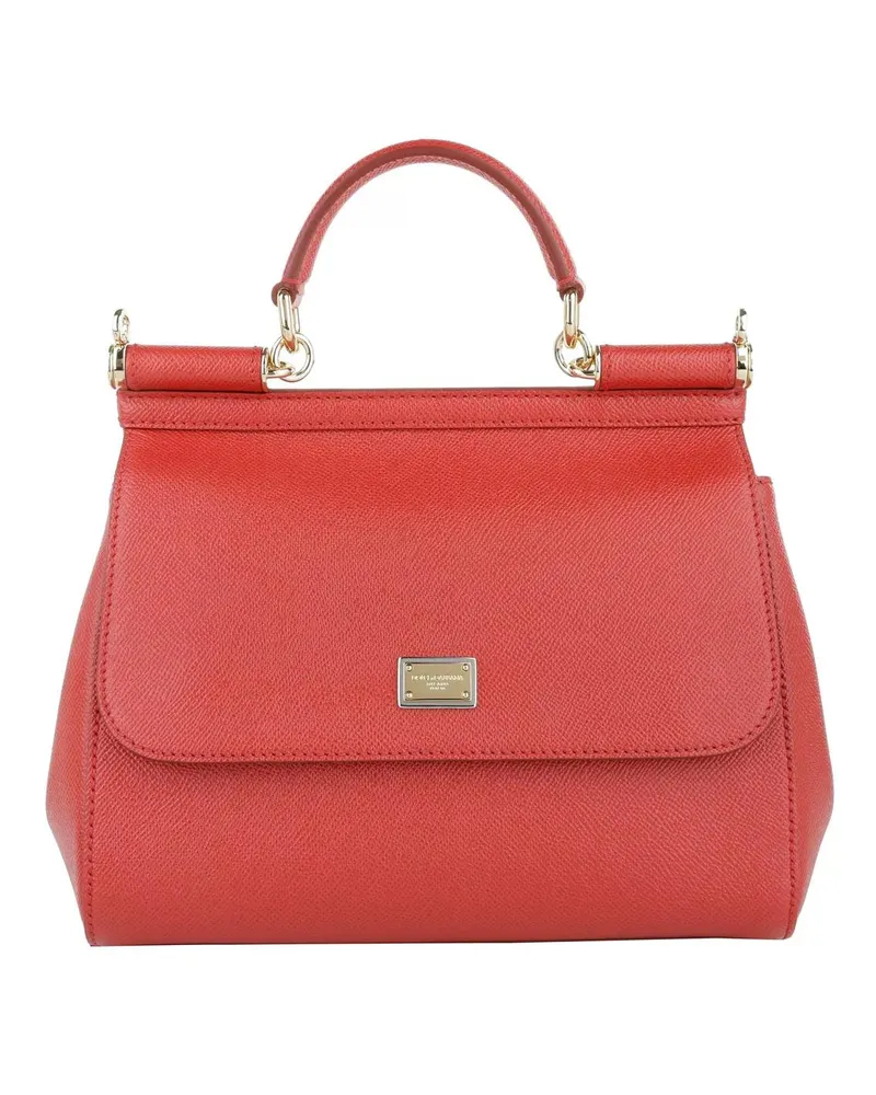 Dolce & Gabbana Satchels Medium Dauphine Calfskin Sicily Bag rot Rot