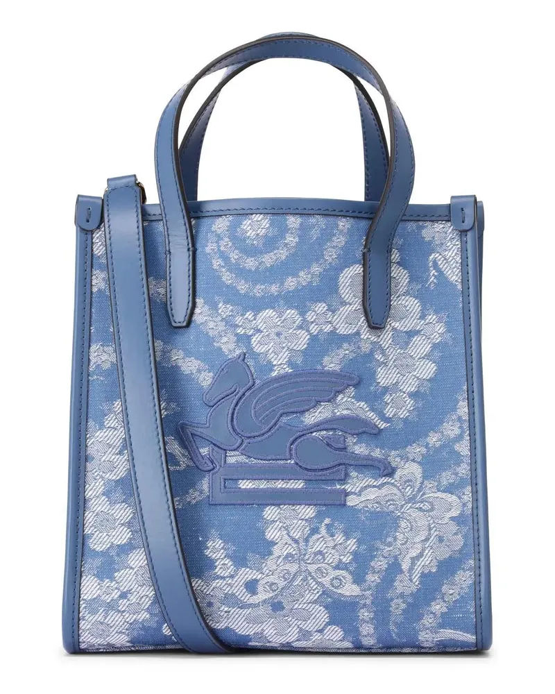 Etro Crossbody Bags Tasche aus Denim blau Blau